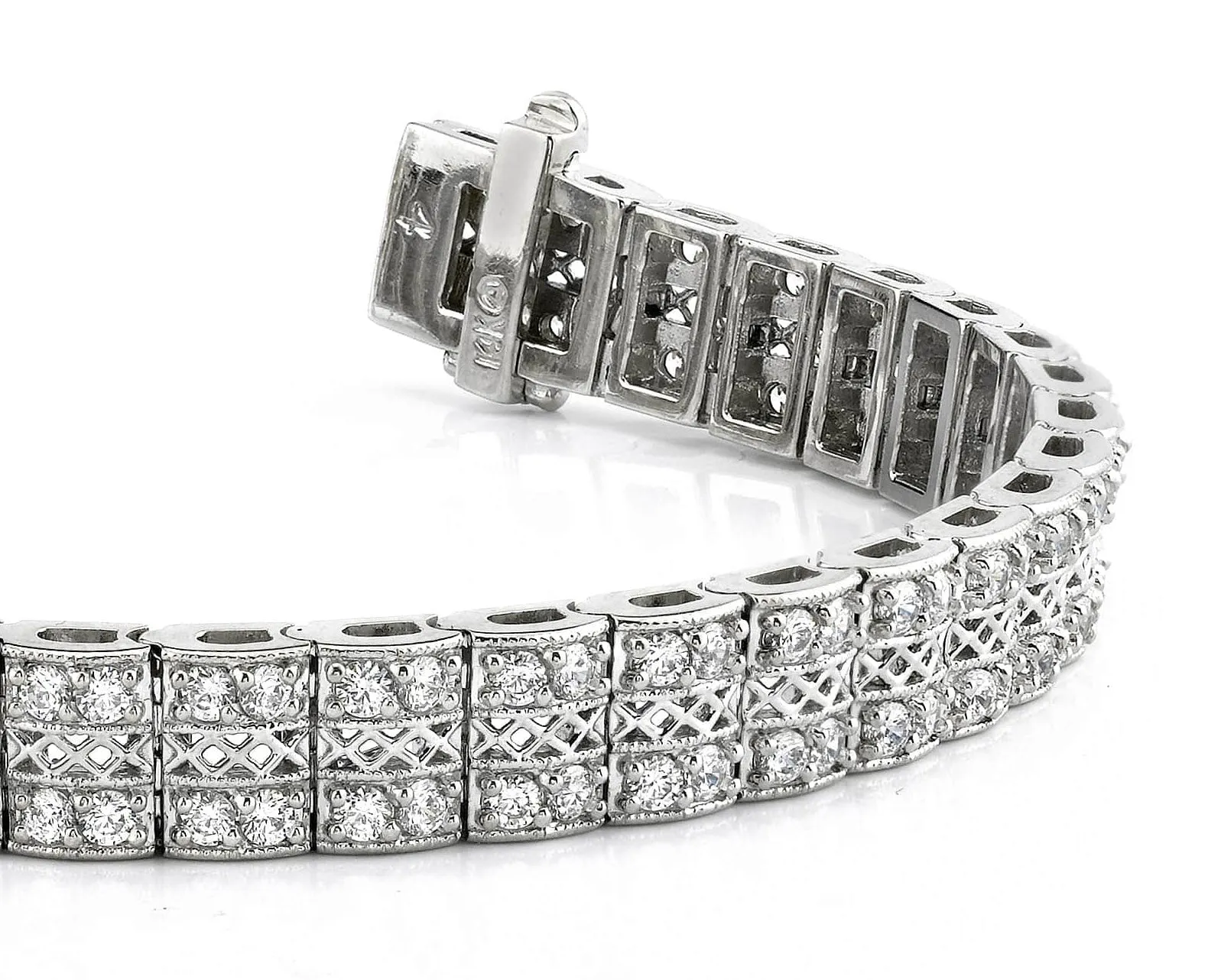 Filigree Diamond Bracelet with 1.98 ct.(finished) 1.2mm