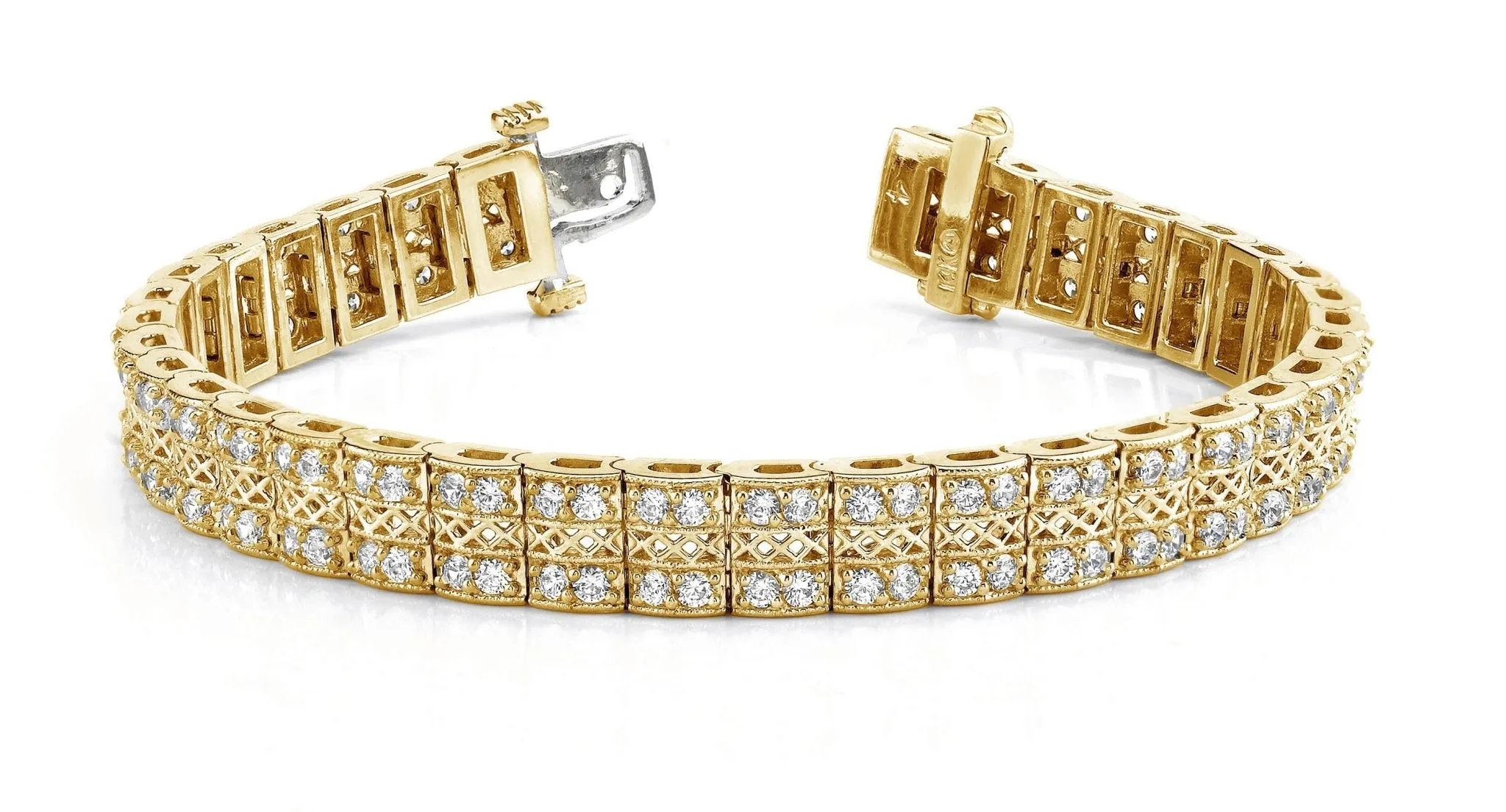 Filigree Diamond Bracelet with 1.98 ct.(finished) 1.2mm