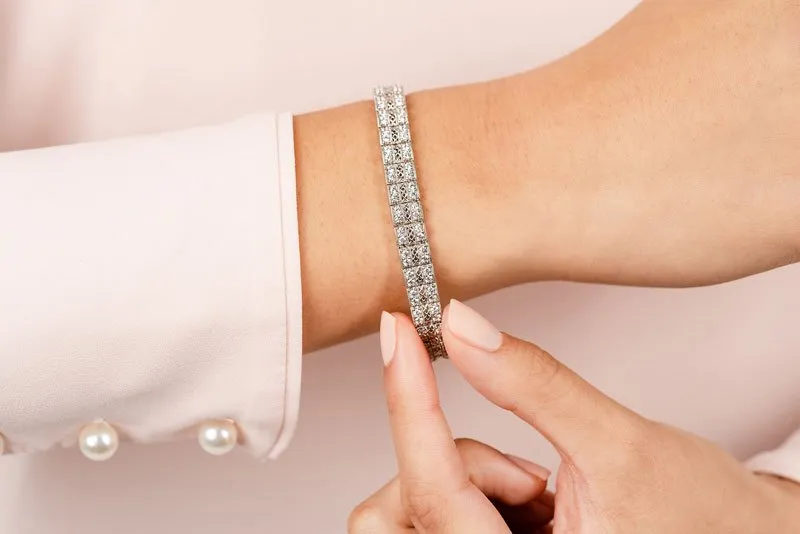 Filigree Diamond Bracelet with 1.98 ct.(finished) 1.2mm