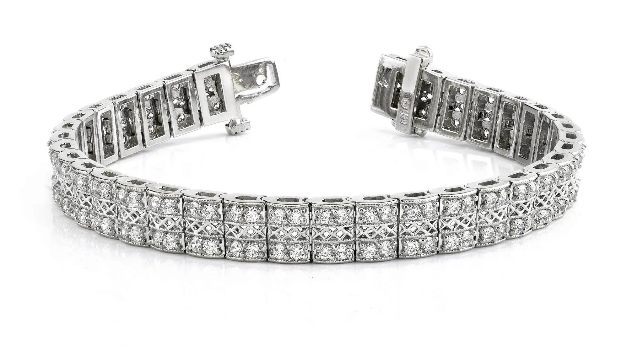 Filigree Diamond Bracelet with 1.98 ct.(finished) 1.2mm