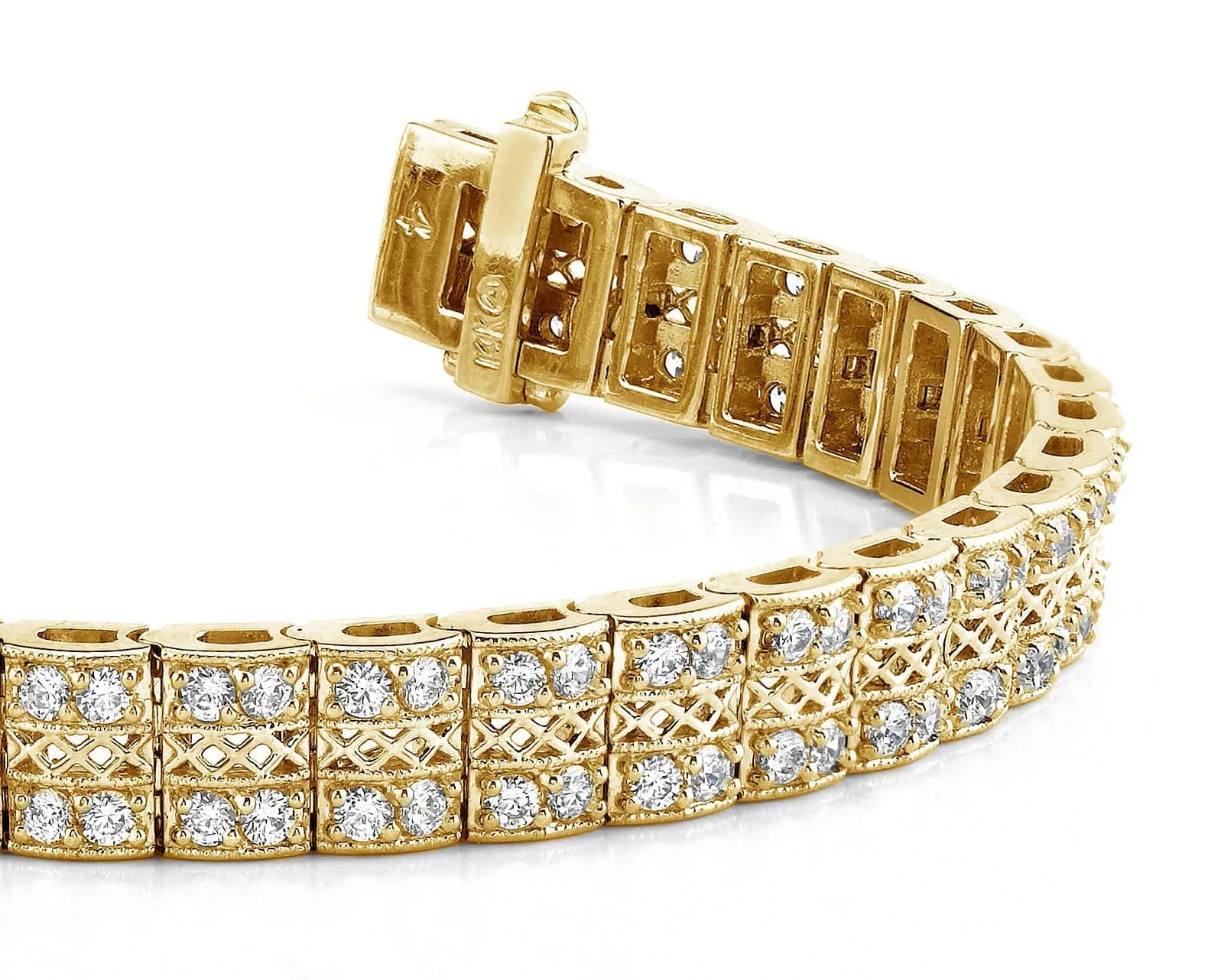 Filigree Diamond Bracelet with 1.98 ct.(finished) 1.2mm