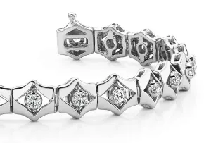 Floating Diamond Box Diamond Bracelet with 1.05 ct.(finished) 2.2mm