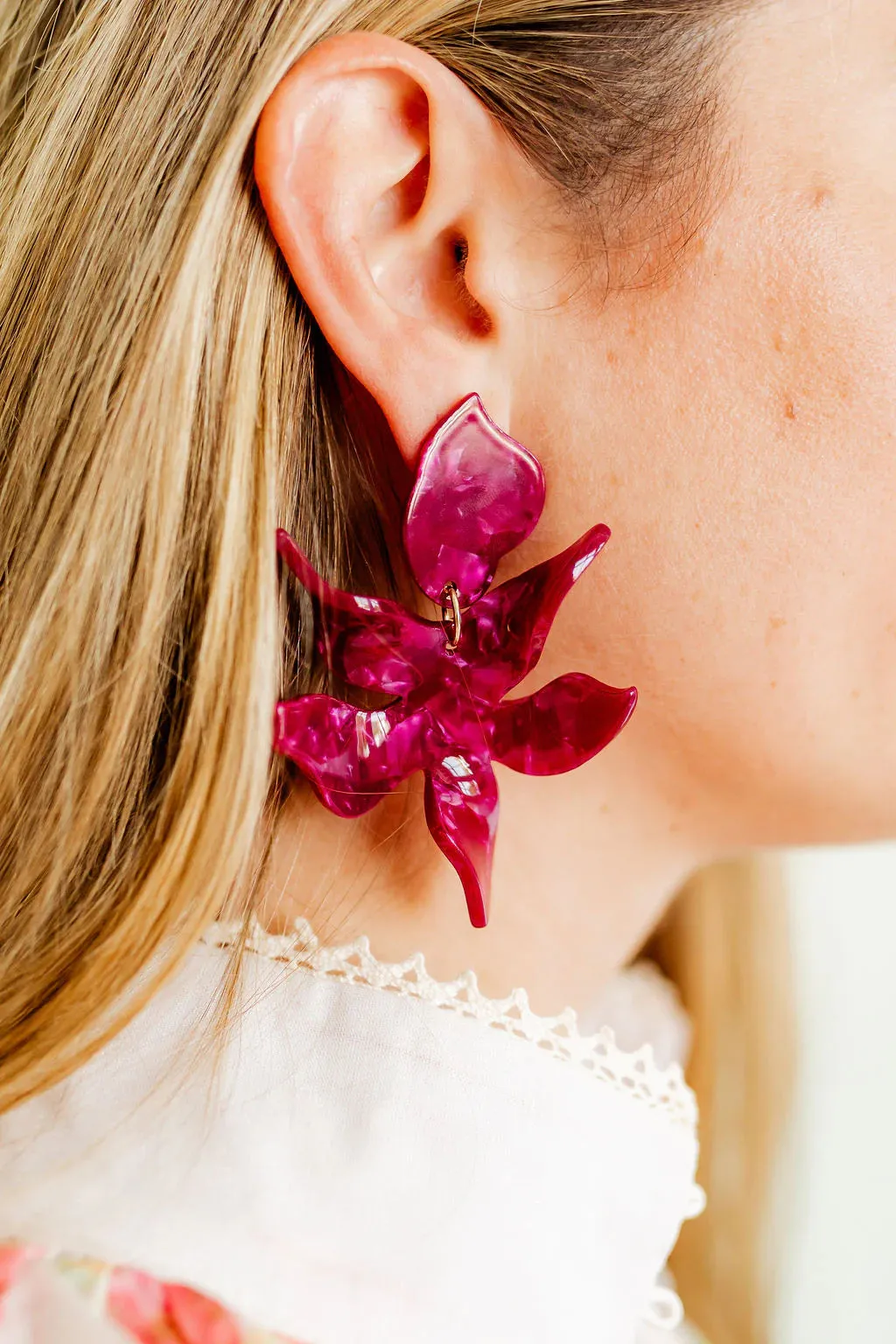 Flora- Pinot Noir Earrings