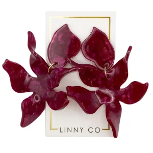 Flora- Pinot Noir Earrings