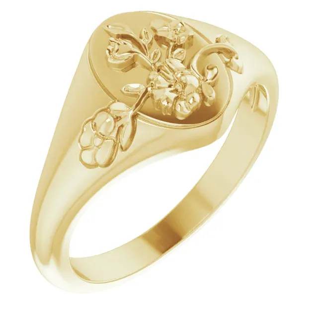 Floral Signet Ring
