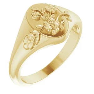 Floral Signet Ring