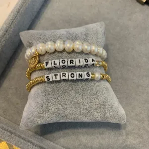 Florida Strong Words Collection Stretchy Stack (2 bracelets) 430-11 |  Erika Williner Designs