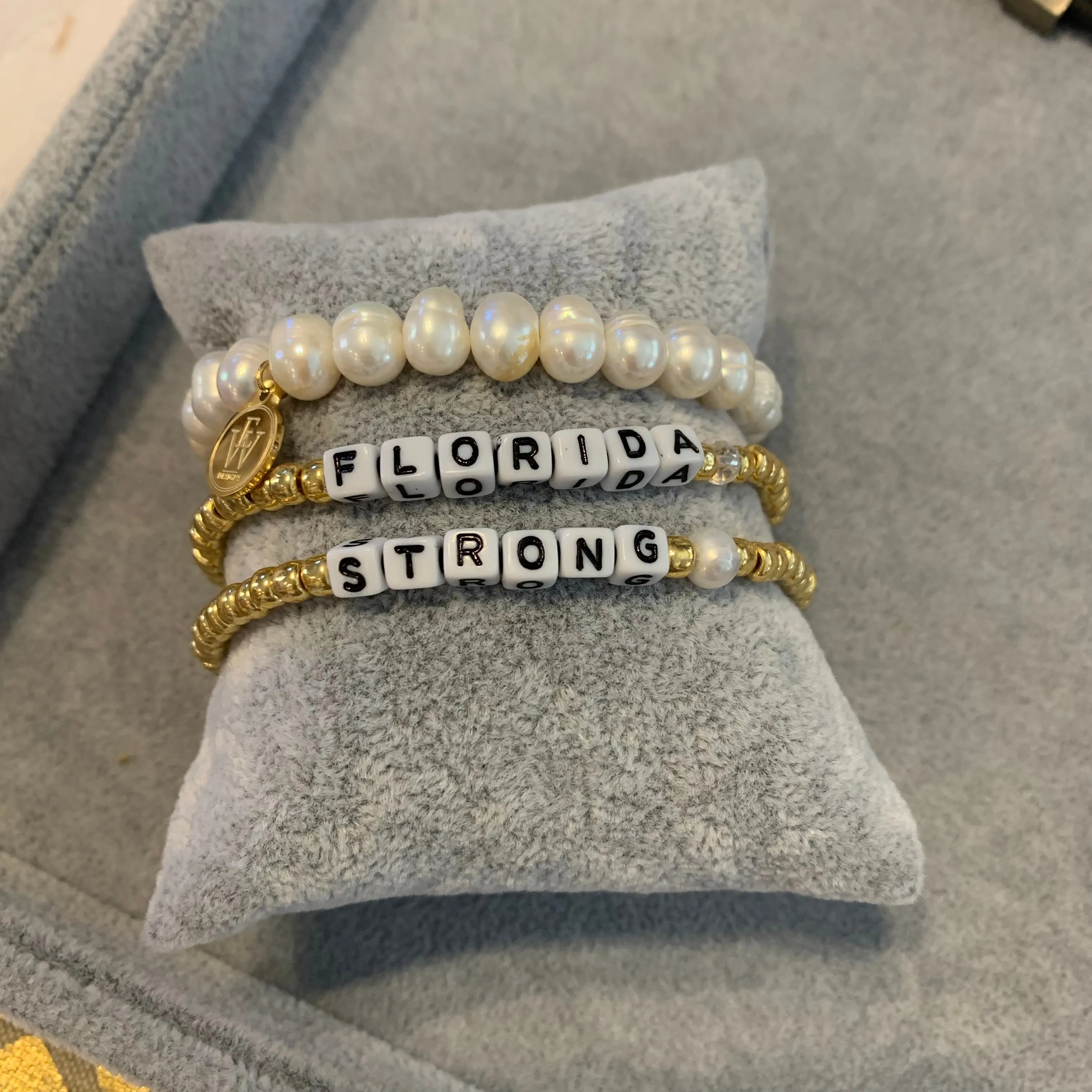 Florida Strong Words Collection Stretchy Stack (2 bracelets) 430-11 |  Erika Williner Designs