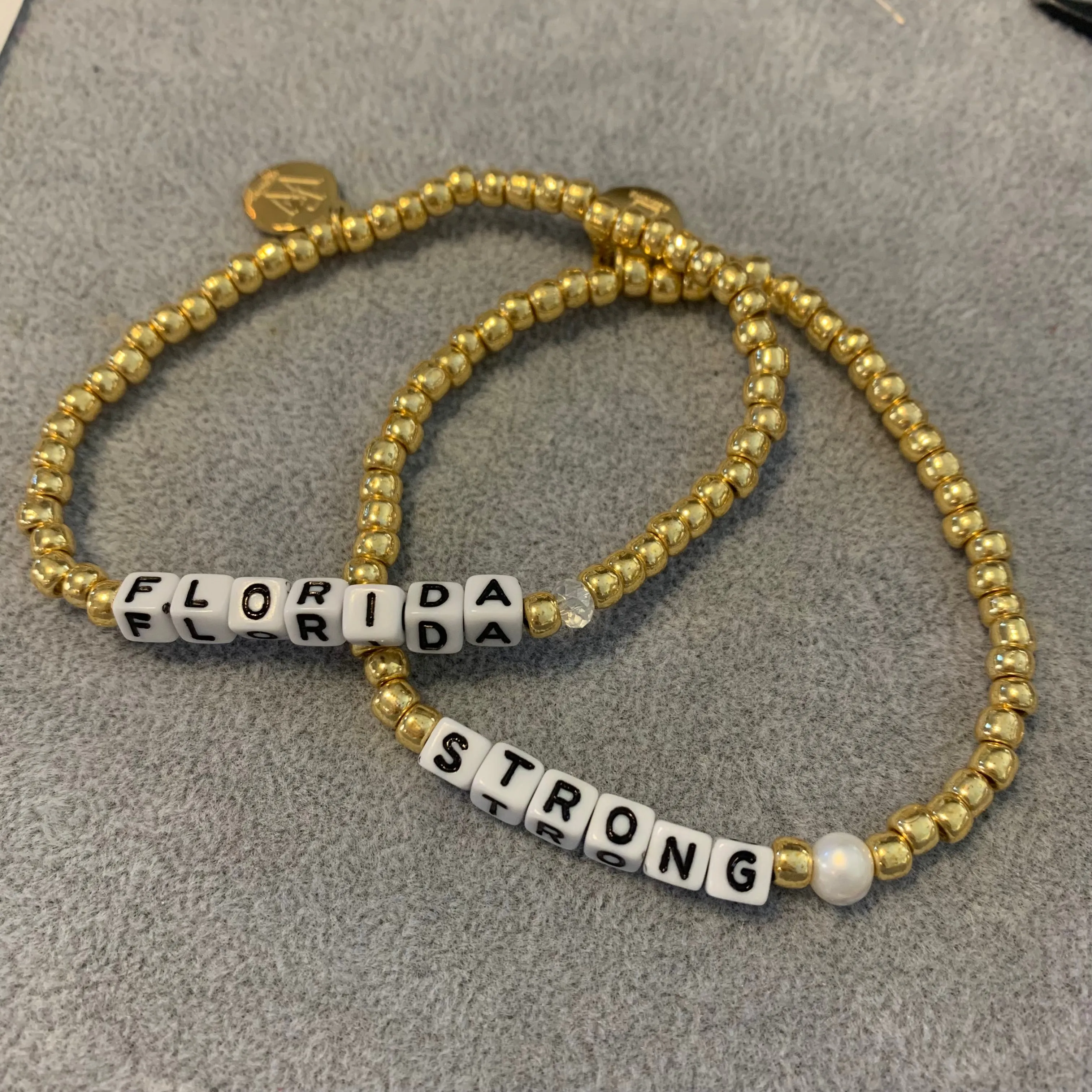 Florida Strong Words Collection Stretchy Stack (2 bracelets) 430-11 |  Erika Williner Designs