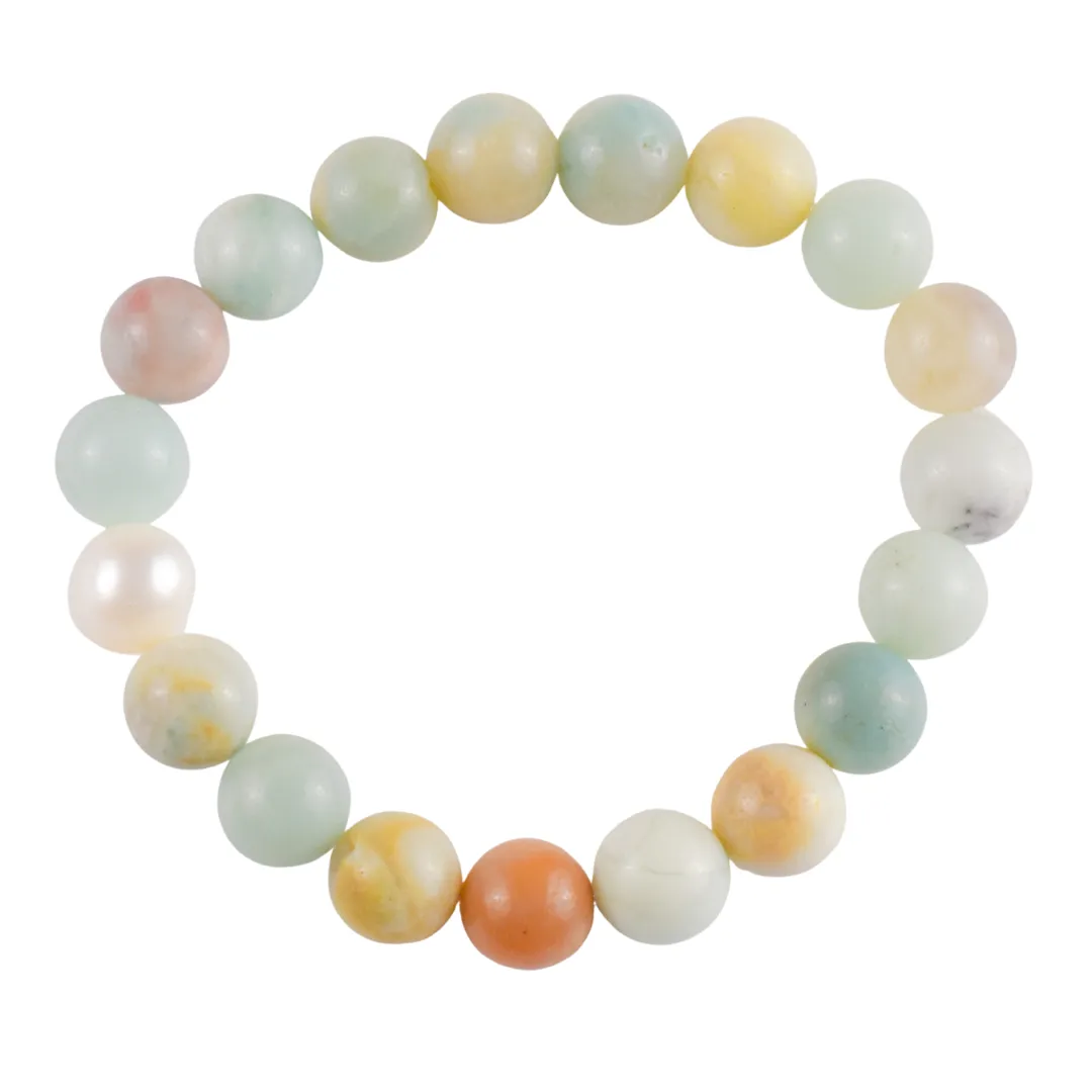 Flower Amazonite Bird Bracelet