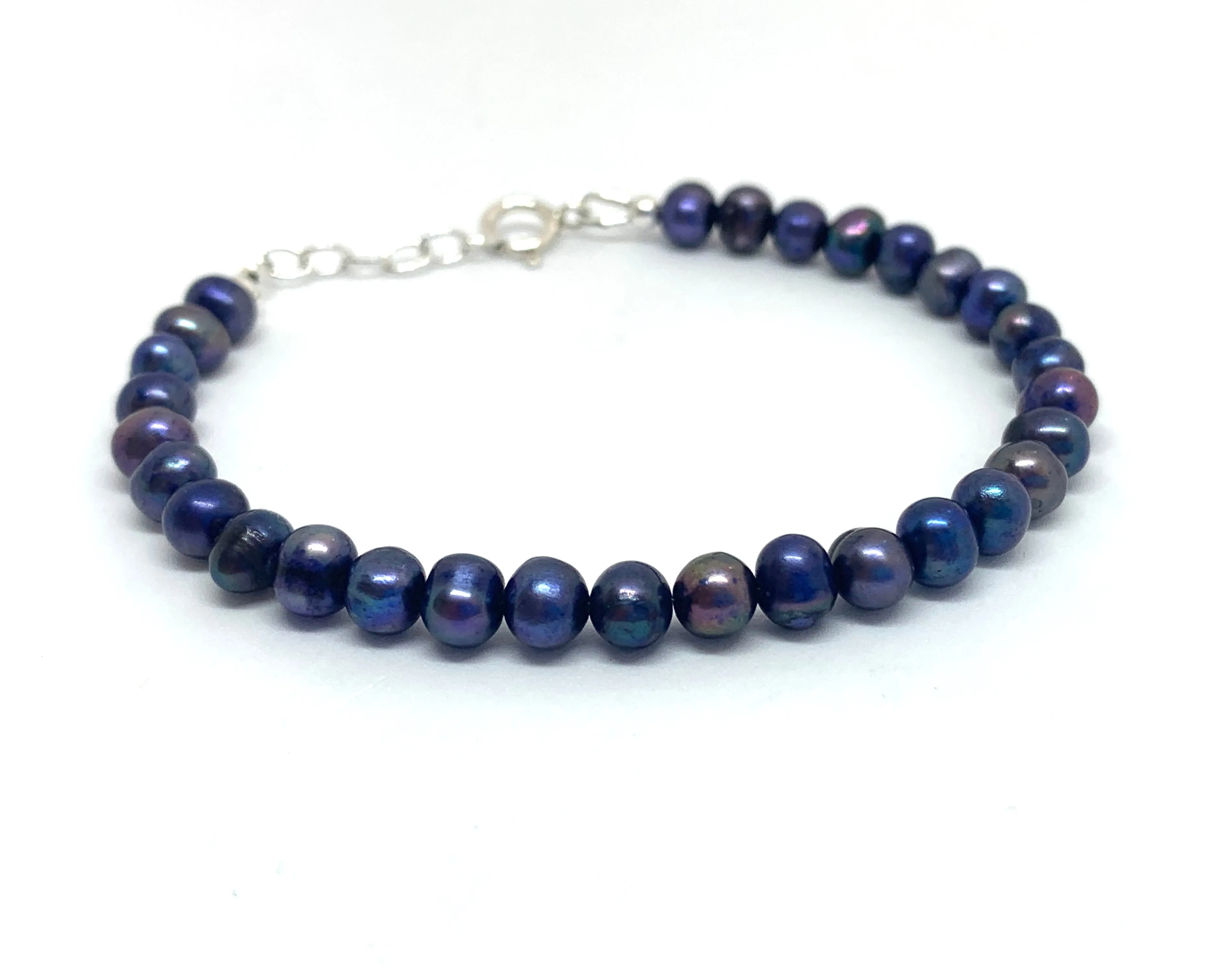 Freshwater Pearl Bracelet with Sterling Silver Adjustable Chain