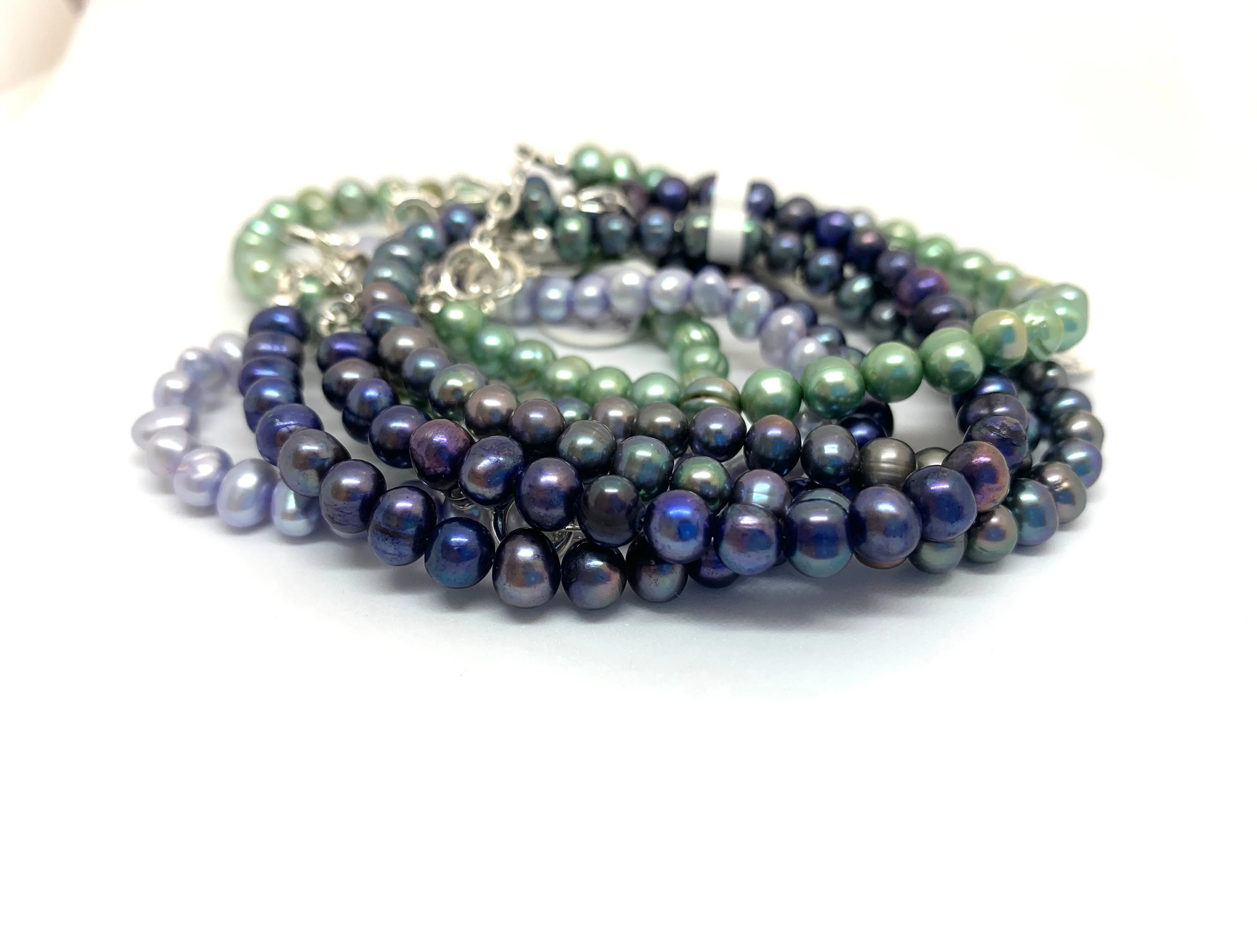 Freshwater Pearl Bracelet with Sterling Silver Adjustable Chain