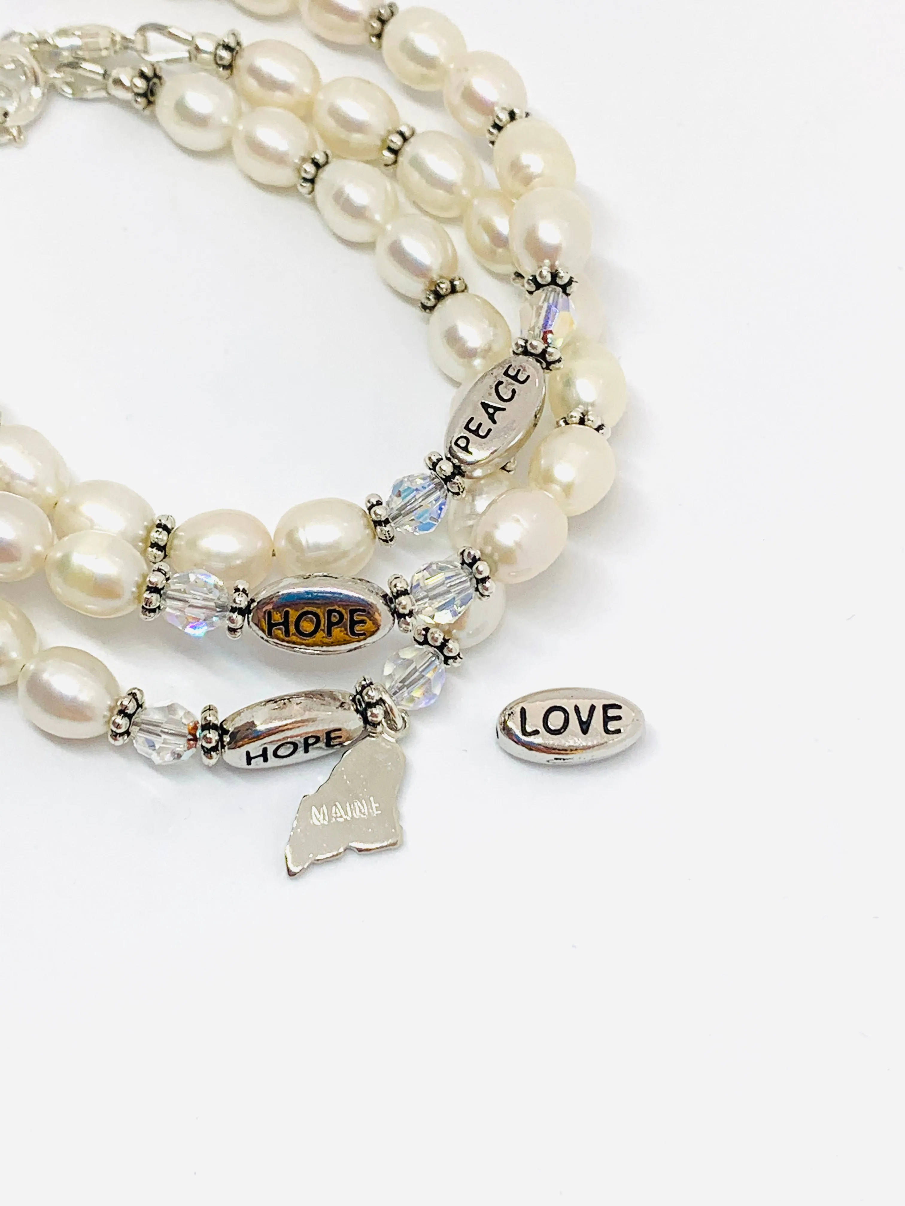Freshwater Pearl Hope for Maine Bracelet