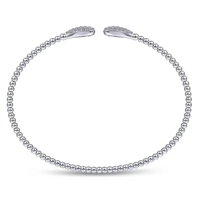 Gabriel 14K White Gold Bujukan Diamond Teardrops Bangle BG4230-62W45JJ