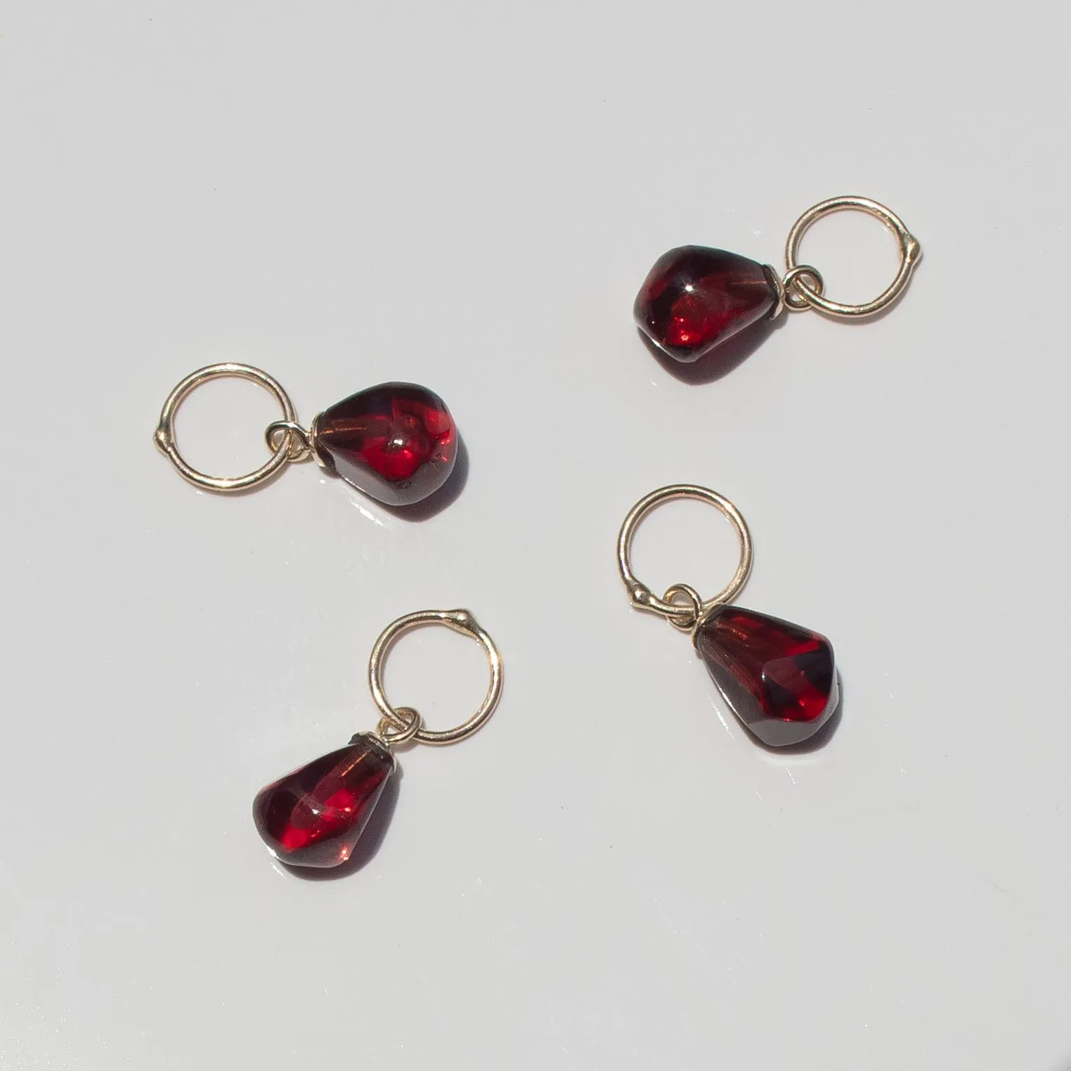 Garnet Pomegranate Seed Charm