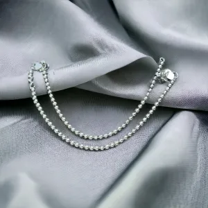 German Silver Oxidized Beed Anklet