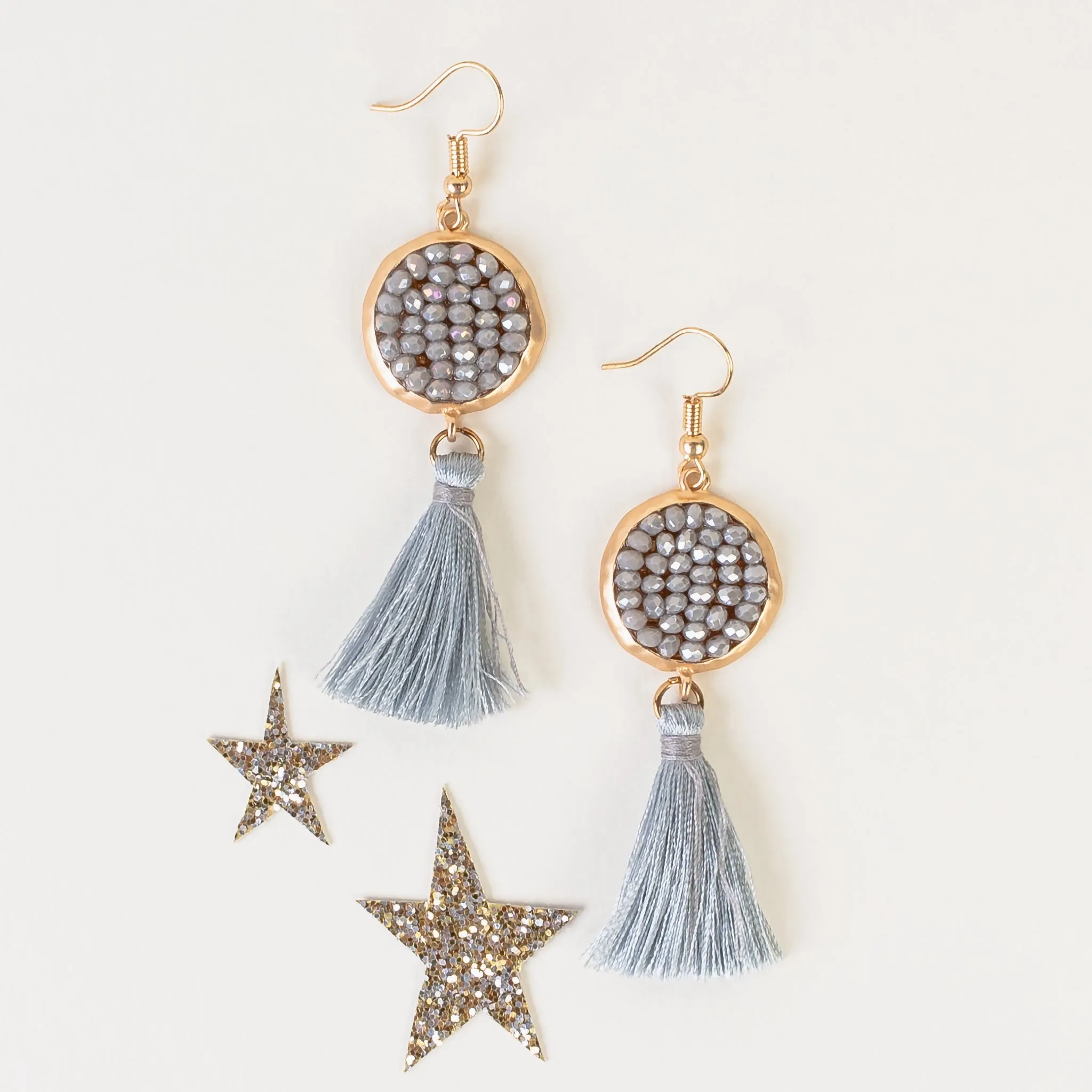 GGE05 - Tassel Earrings - Grey