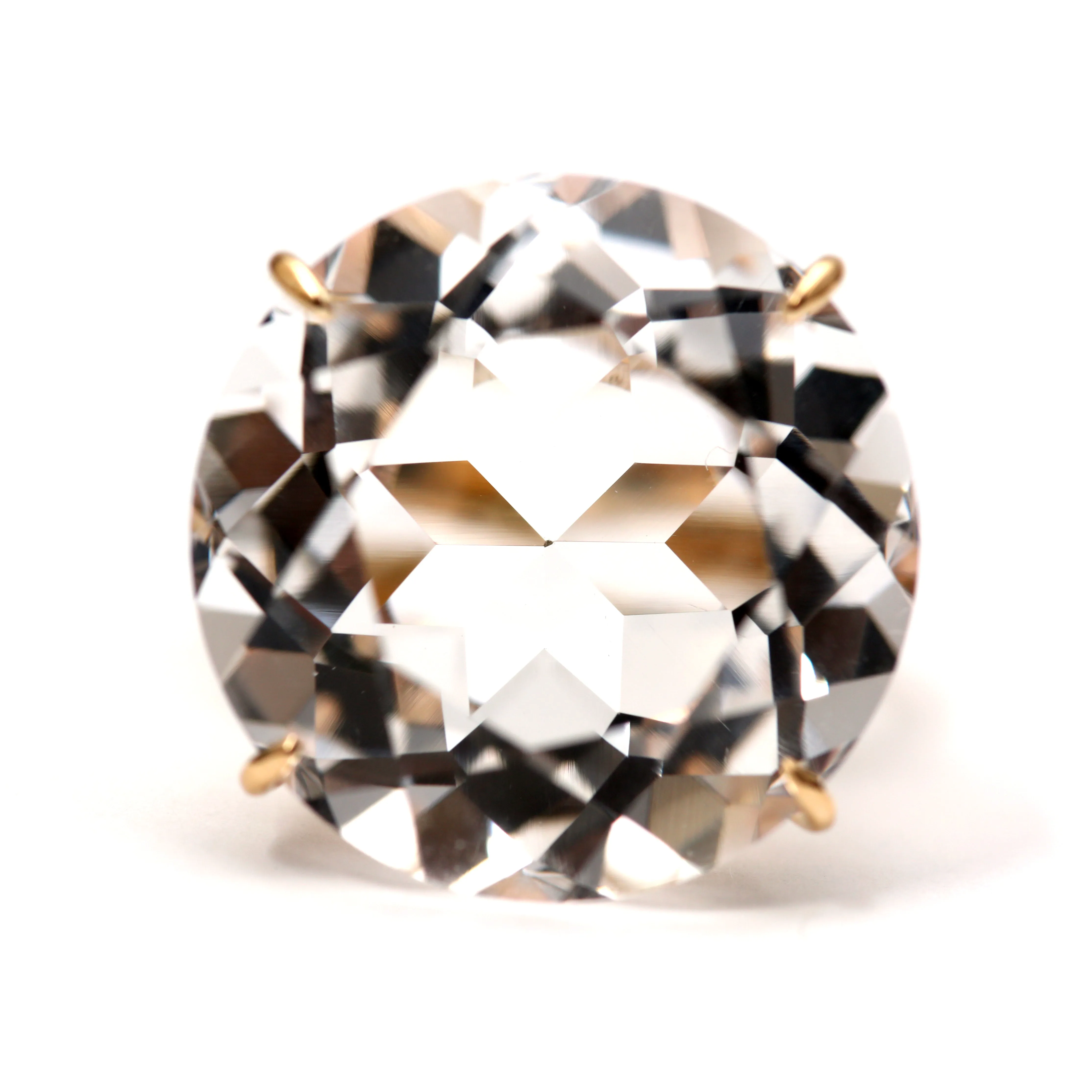 Gigantic 10k White Topaz Cocktail Ring