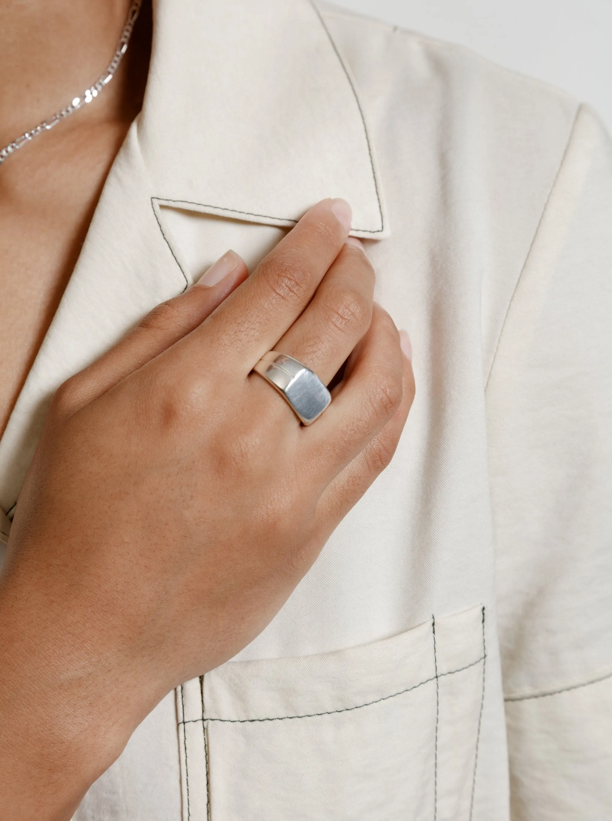 Gino Signet Ring - Sterling Silver