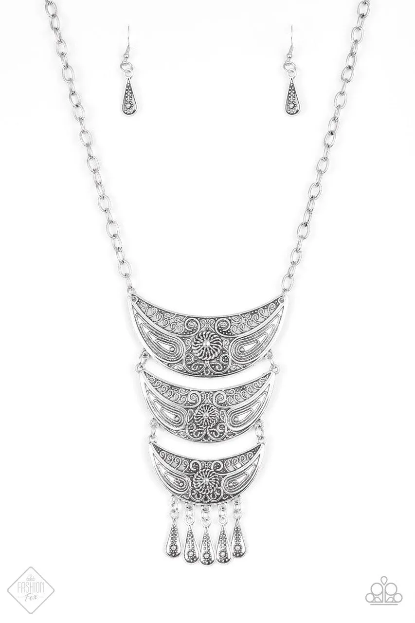 Go STEER Crazy Silver Paparazzi Necklace