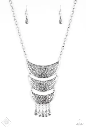 Go STEER Crazy Silver Paparazzi Necklace