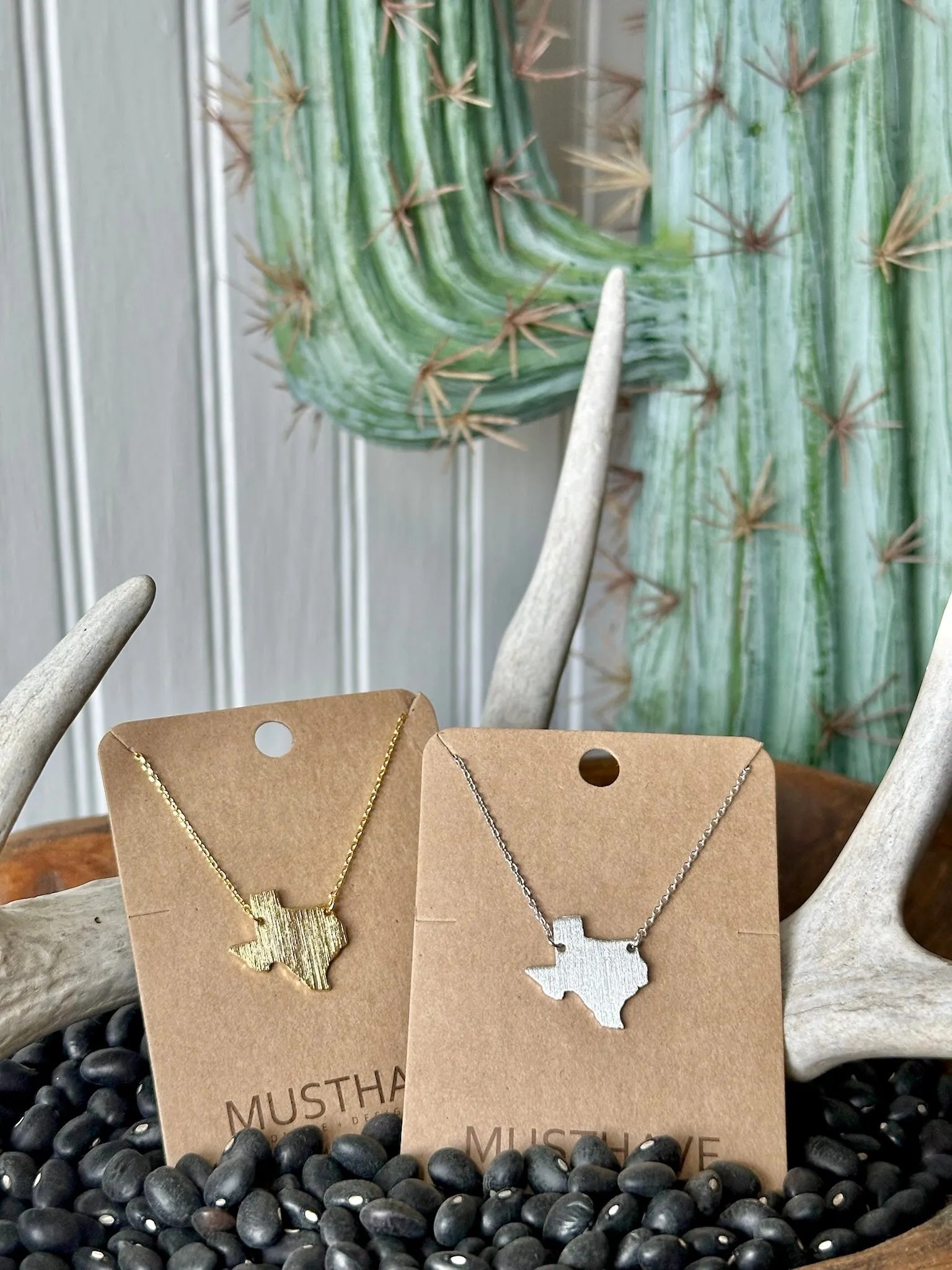 Gold & Silver Texas State Necklaces
