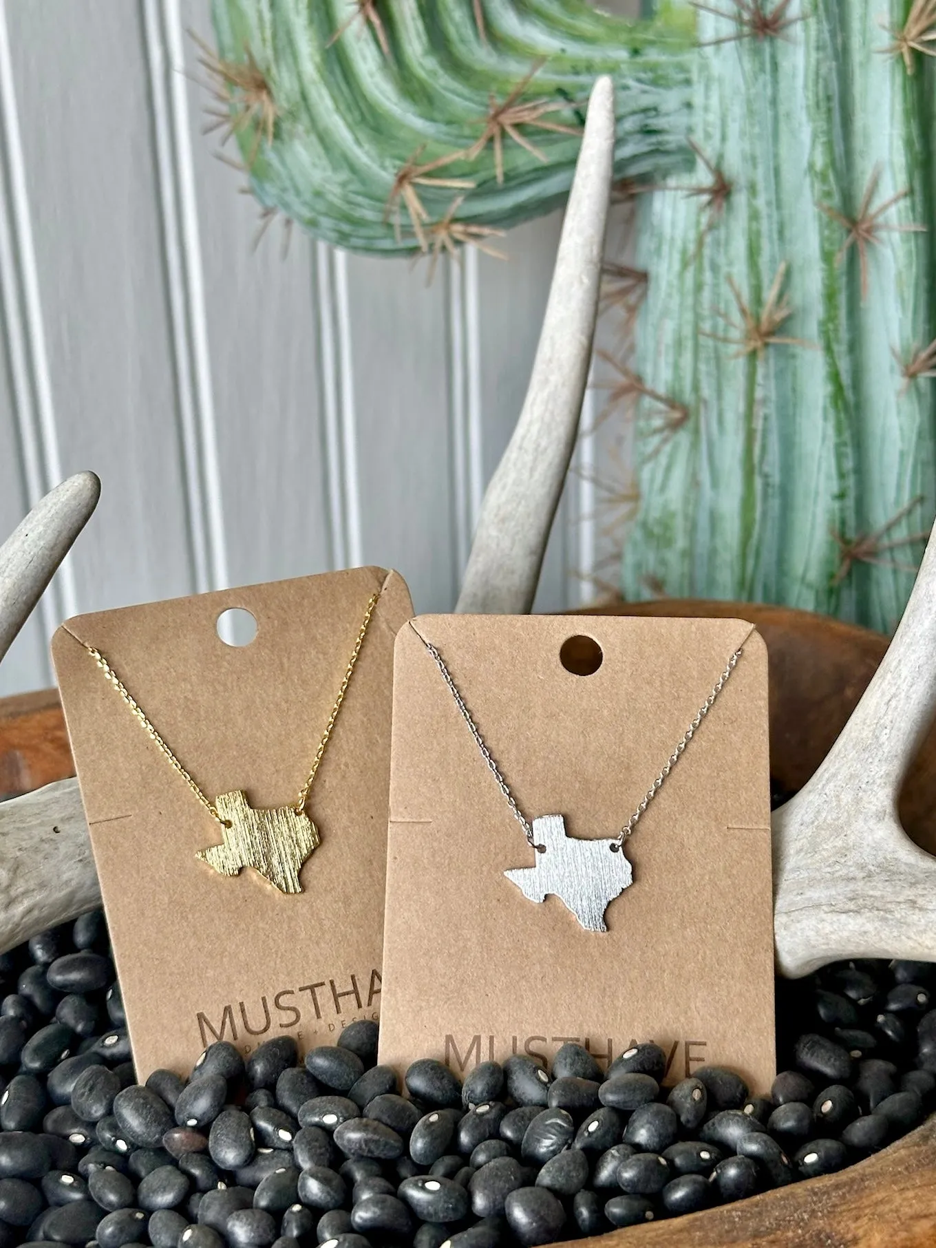Gold & Silver Texas State Necklaces
