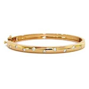 Gold and Diamond Bangle