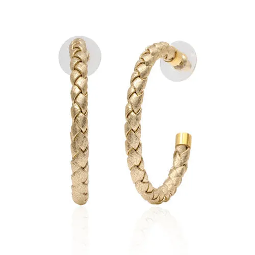 Gold Braided Hoop