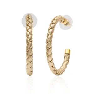 Gold Braided Hoop