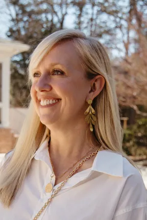 Gold Feather Earrings