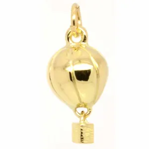 Gold Hot Air Balloon Charm