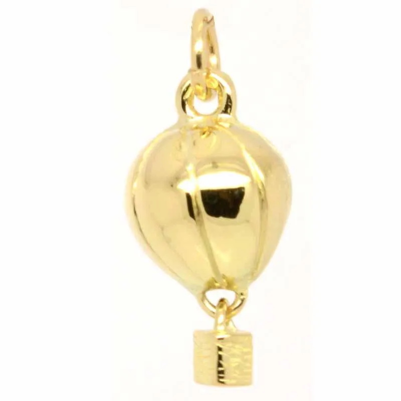 Gold Hot Air Balloon Charm