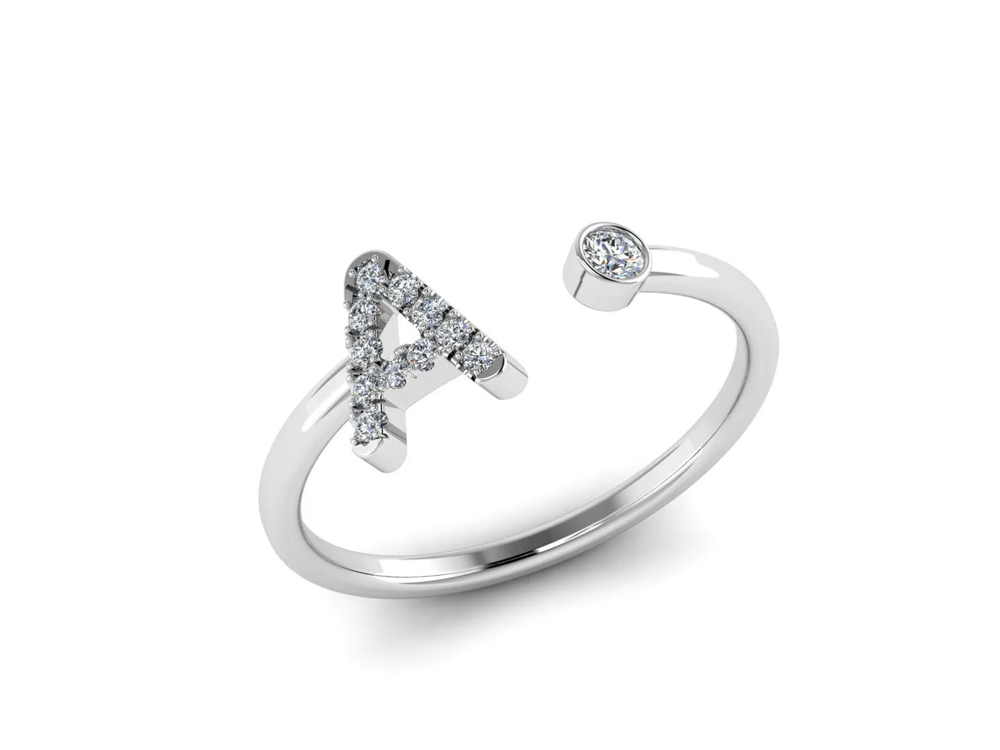 Gold Initial Ring -Signet Letter Rings