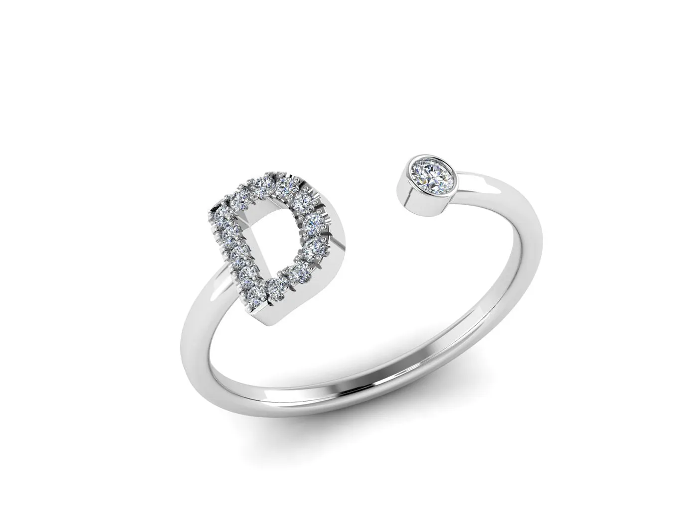 Gold Initial Ring -Signet Letter Rings