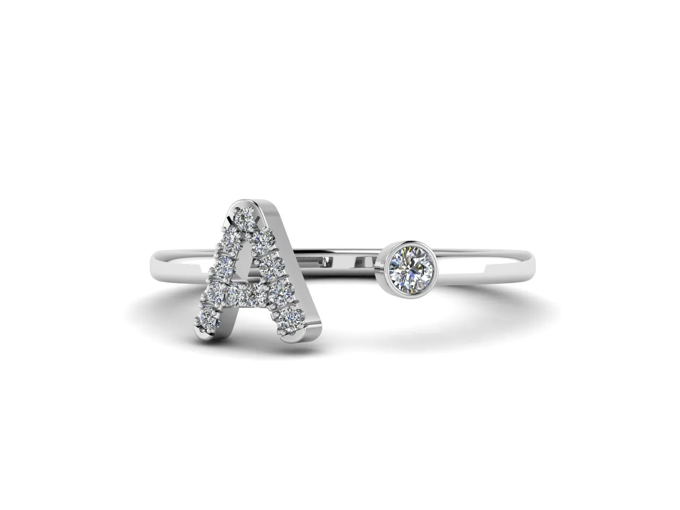 Gold Initial Ring -Signet Letter Rings