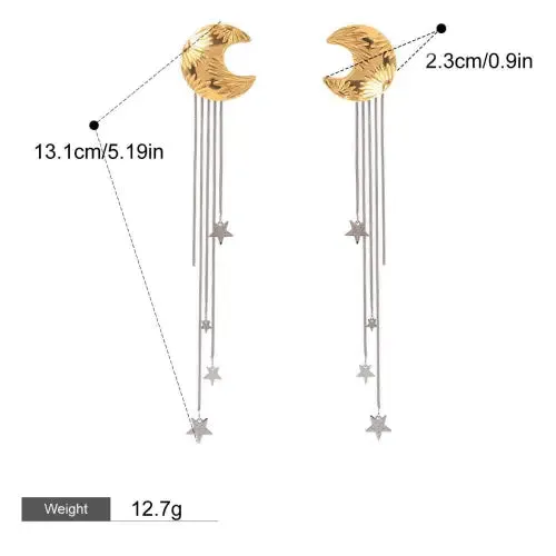 Gold Moon Earrings