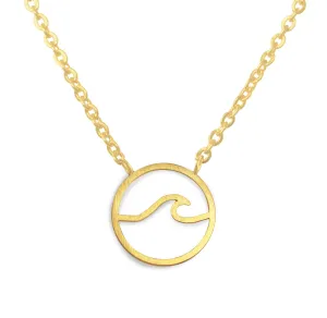 Gold Ocean Wave Victoria Necklace