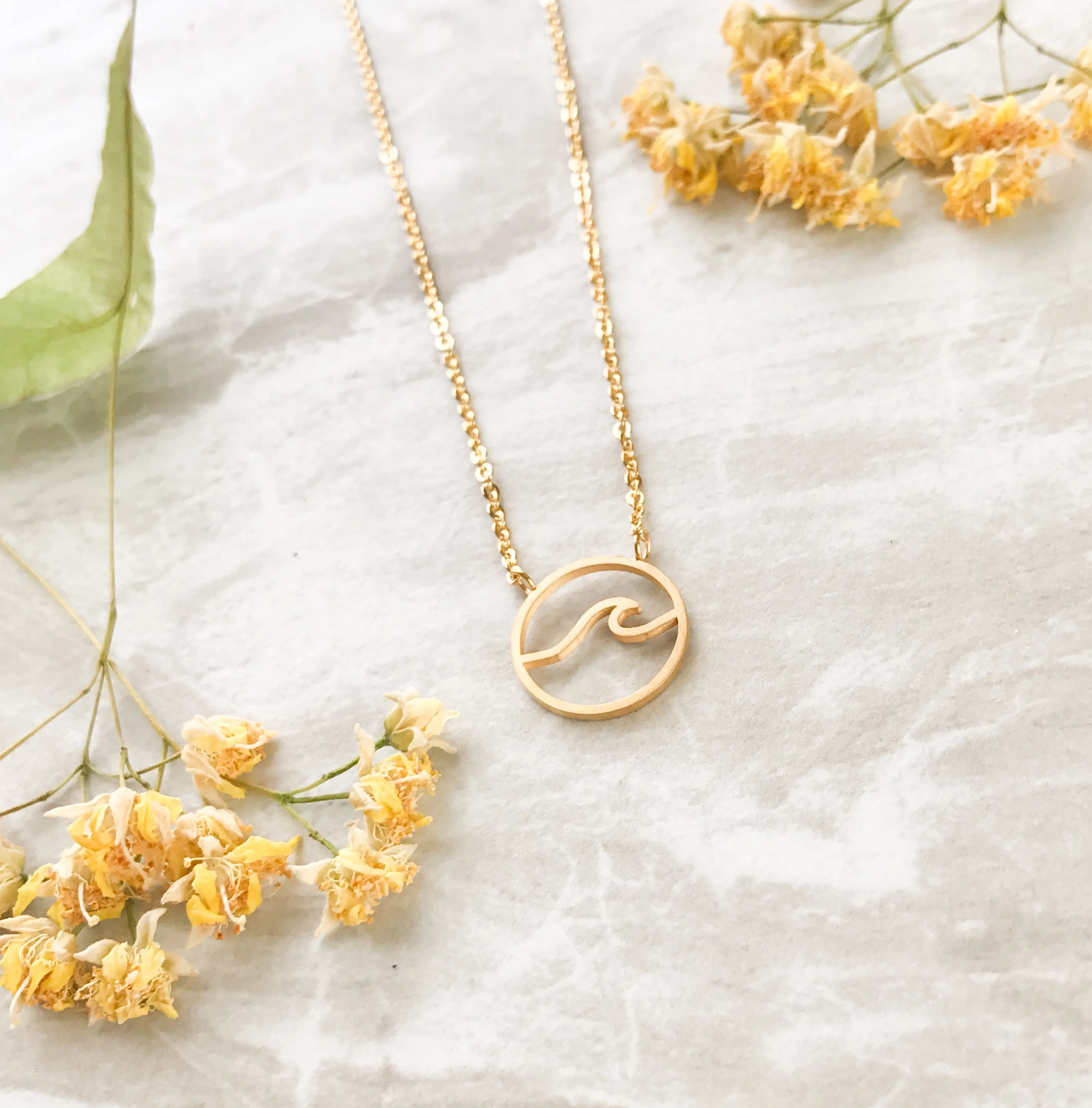 Gold Ocean Wave Victoria Necklace