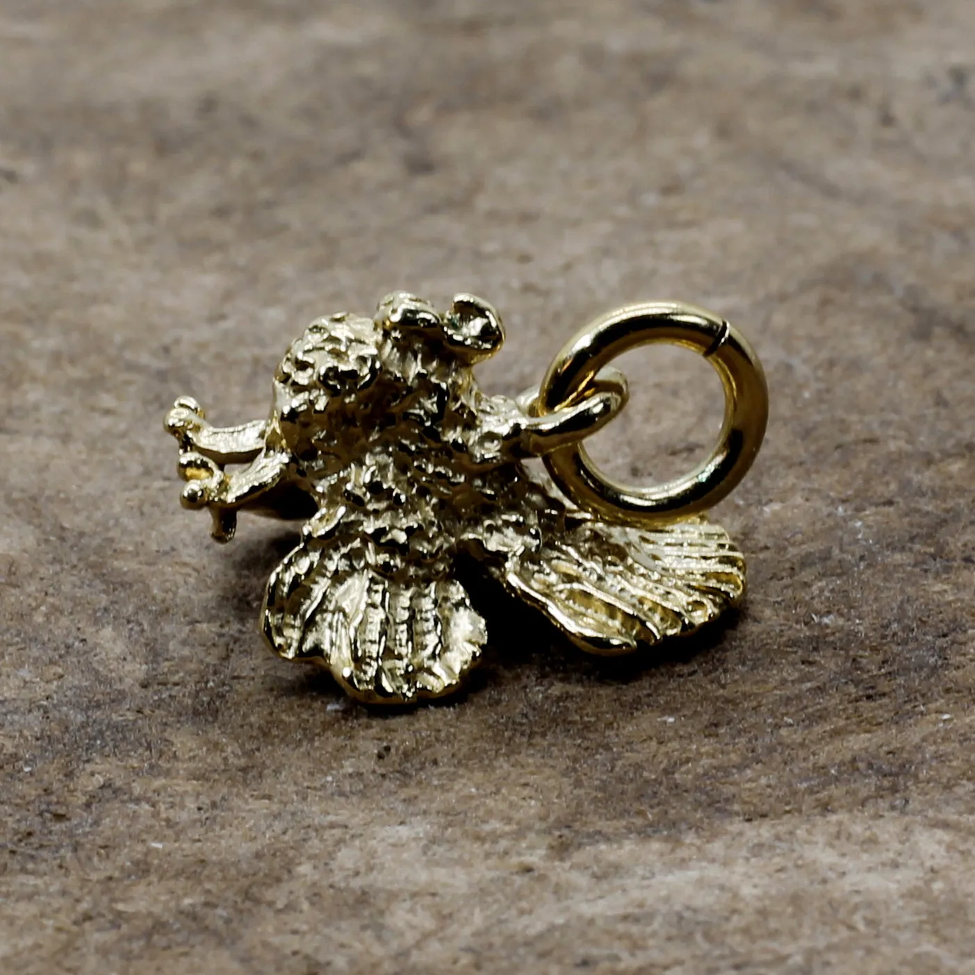 Gold Turkey charm for her charm bracelet with 3-d 14kt Gold Vermeil Turkey
