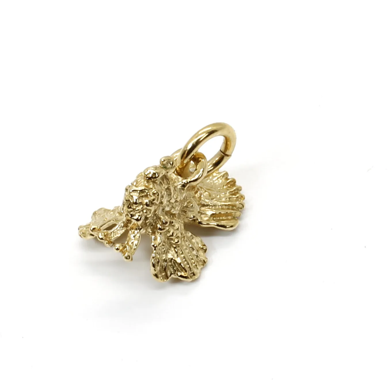 Gold Turkey charm for her charm bracelet with 3-d 14kt Gold Vermeil Turkey