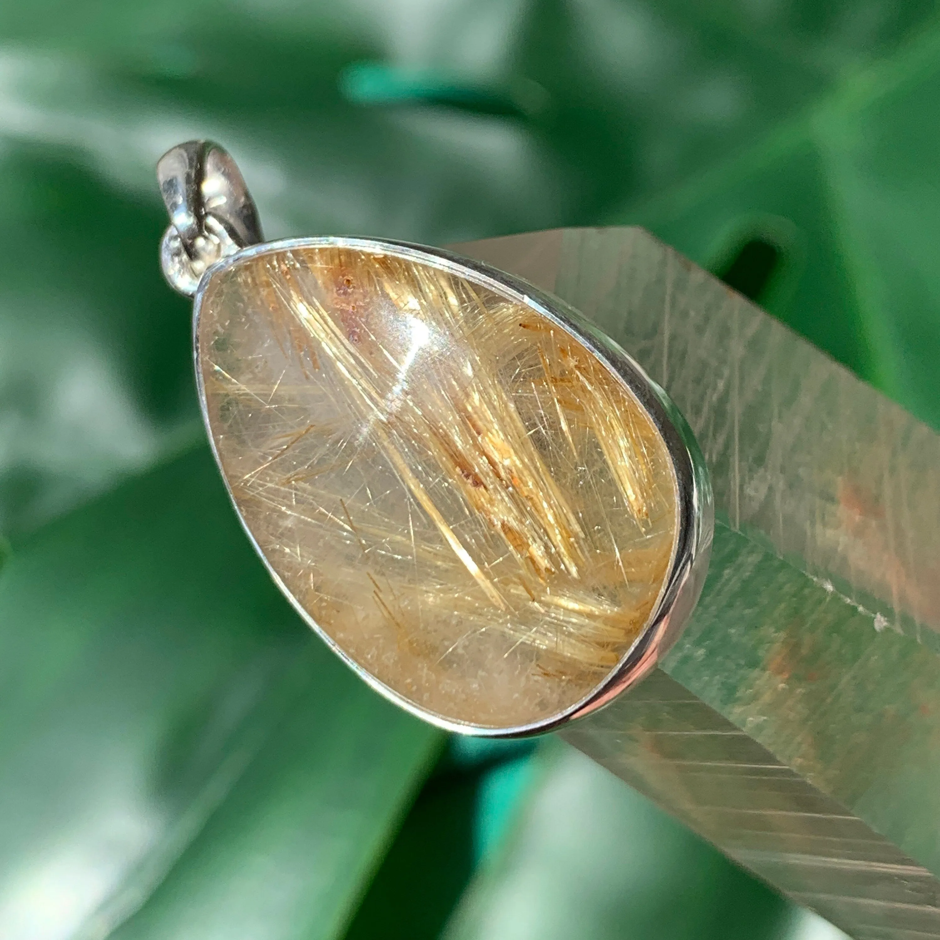 Golden Rutilated Quartz Pendant
