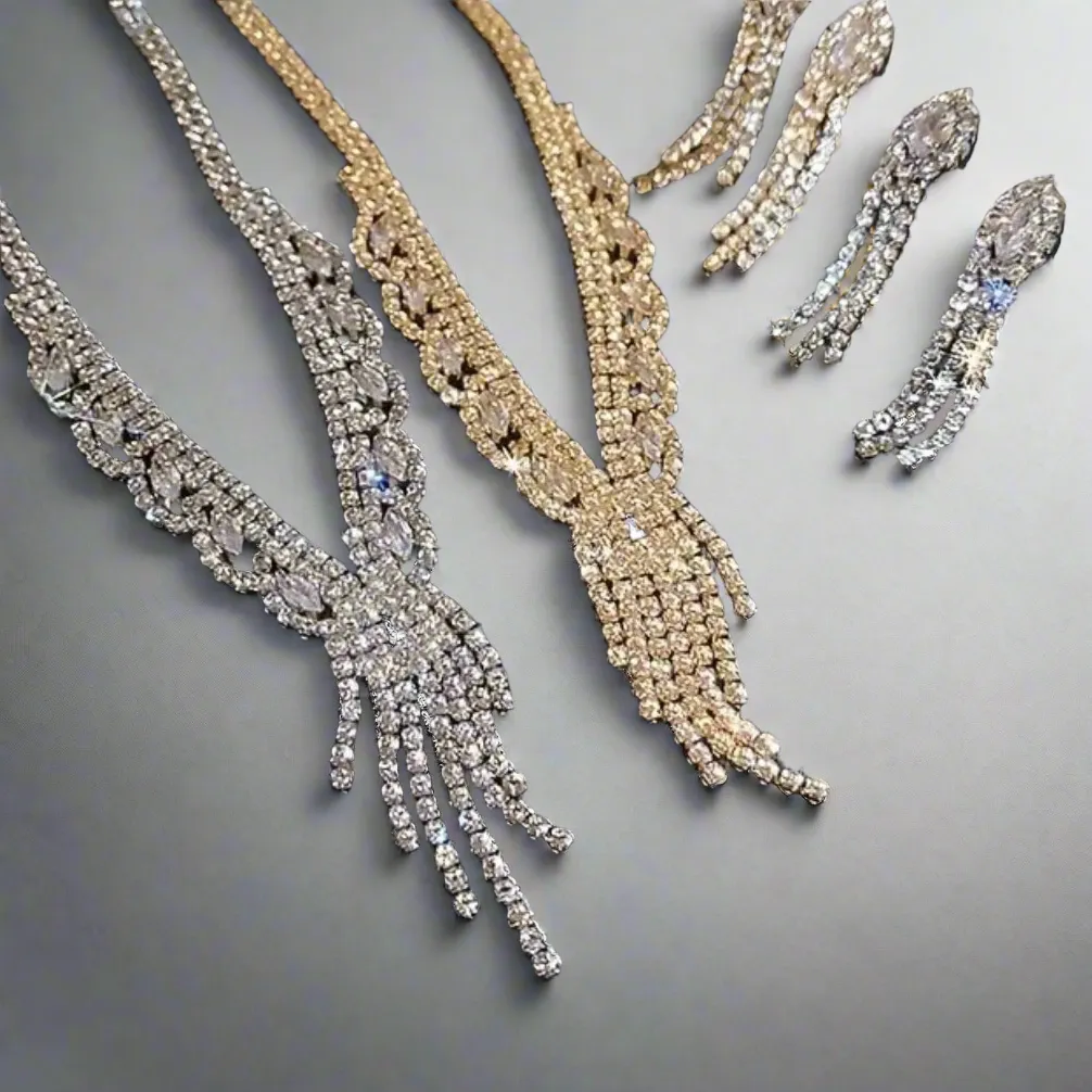 Golden Tassel Jewelry Set