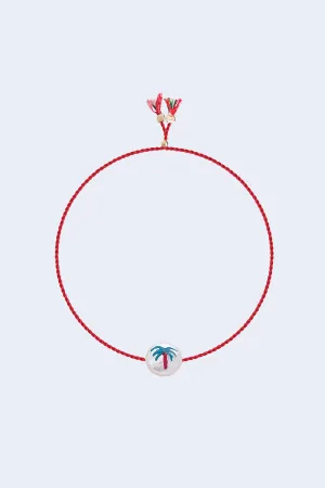 Hand Painted Fresh Water Pearl Bracelet in Palm Tree