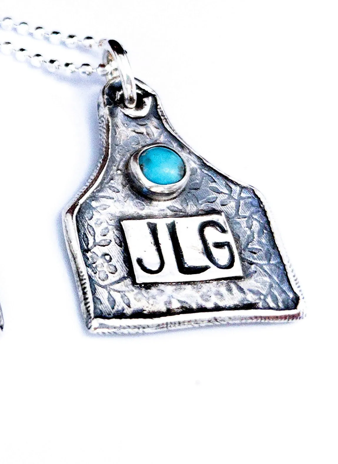 Handmade Custom Ear Tag Brand Necklace on