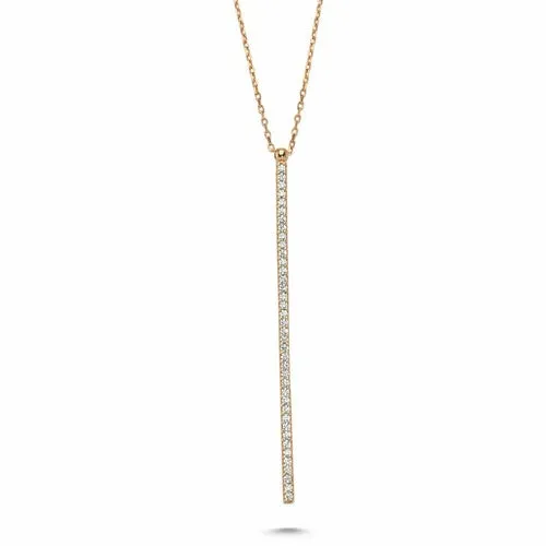 Handmade Dainty Silver Bar Necklace Pendant - 925 Sterling Silver, 18K Gold Plated, or Rhodium Plate - 2.2 inch Bar Length