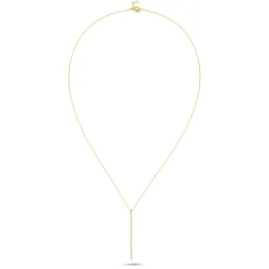 Handmade Dainty Silver Bar Necklace Pendant - 925 Sterling Silver, 18K Gold Plated, or Rhodium Plate - 2.2 inch Bar Length