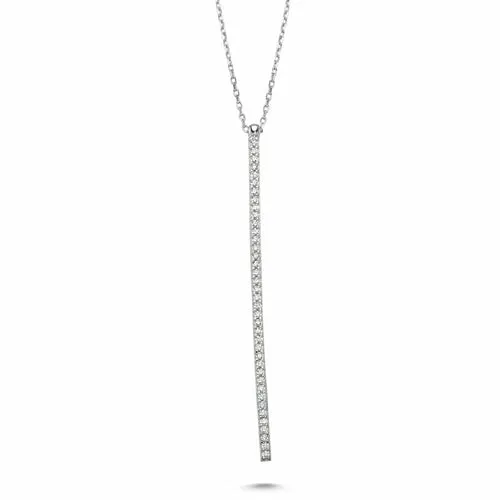 Handmade Dainty Silver Bar Necklace Pendant - 925 Sterling Silver, 18K Gold Plated, or Rhodium Plate - 2.2 inch Bar Length