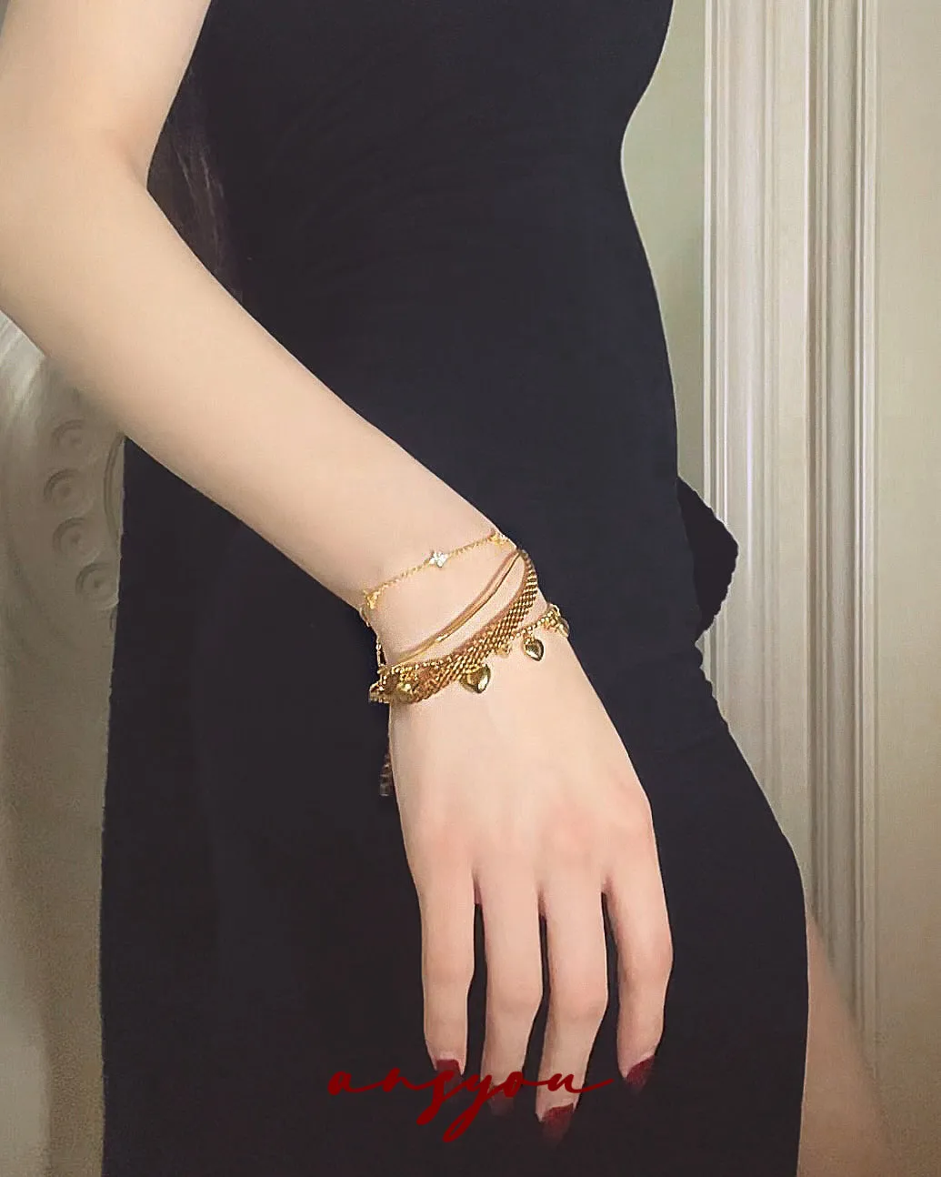 Heart Diamond Tassel Bracelet