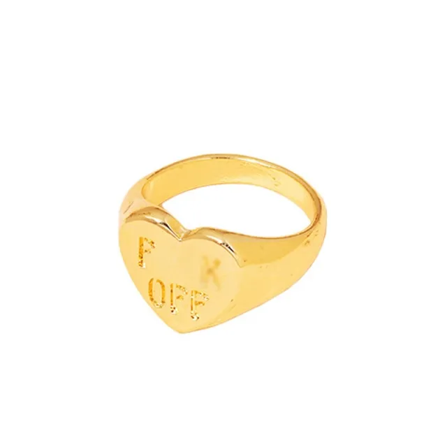 Heart Flower Rings for Women Metal Star Butterfly Harajuku Vintage Letter Rings Y2k Jewelry